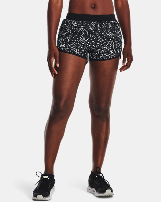 Women's UA Fly-By 2.0 Printed Shorts, Black, pdpMainDesktop image number 0